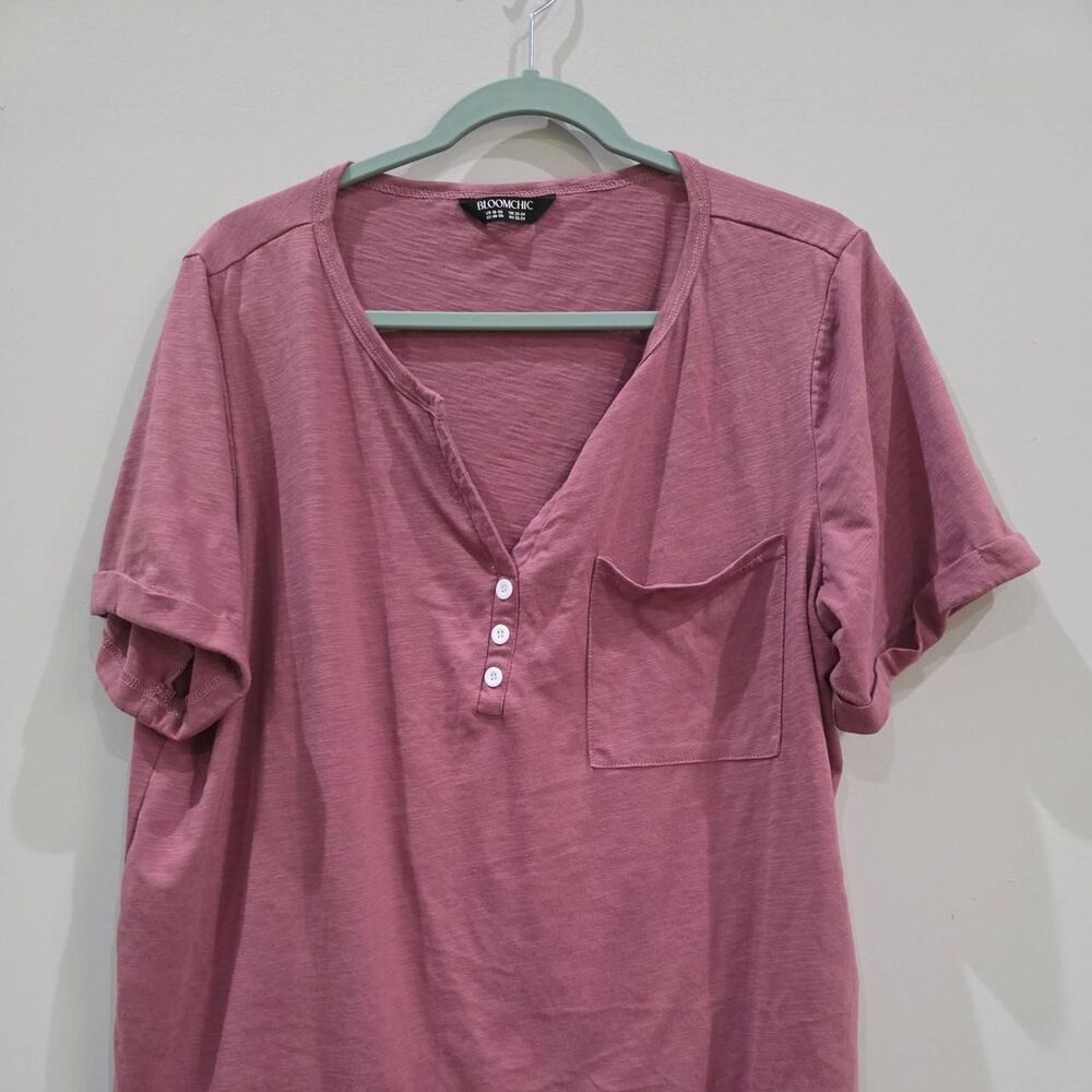 Bloomchic Women's Pink and Red Shirt